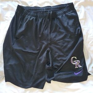 Colorado Rockies Nike Black and Purple Athletic Men Shorts
